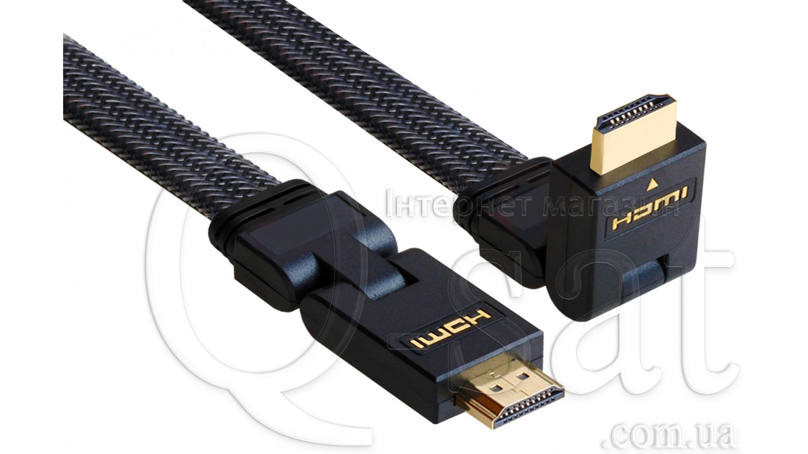 Кабель HDMI 3м. з поворотом