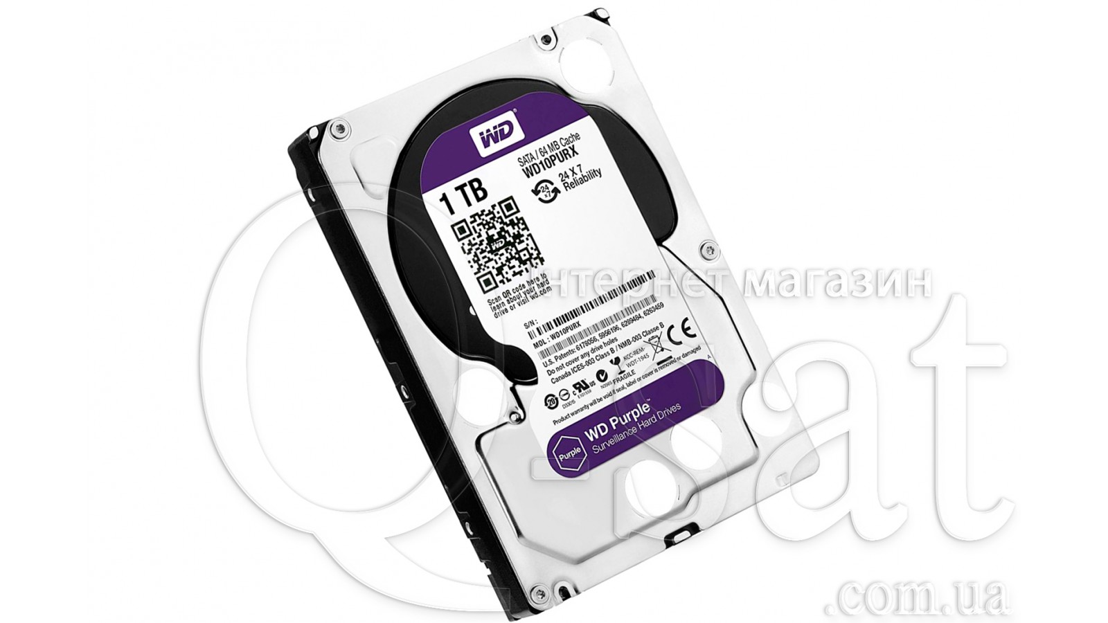 HDD WD Purple 3.5 1000Gb 7200 64M SATA III