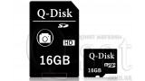 Картка пам'яті Q-Disk microSD 16GB + adapter